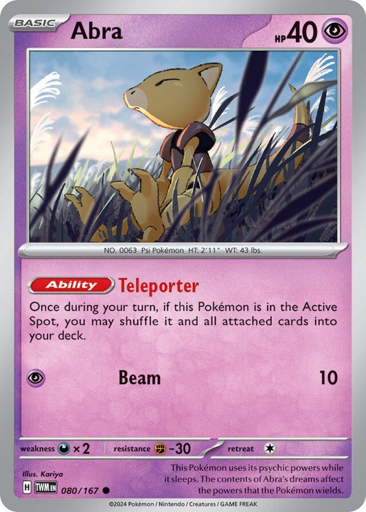 Abra Reverse Holo 080/167