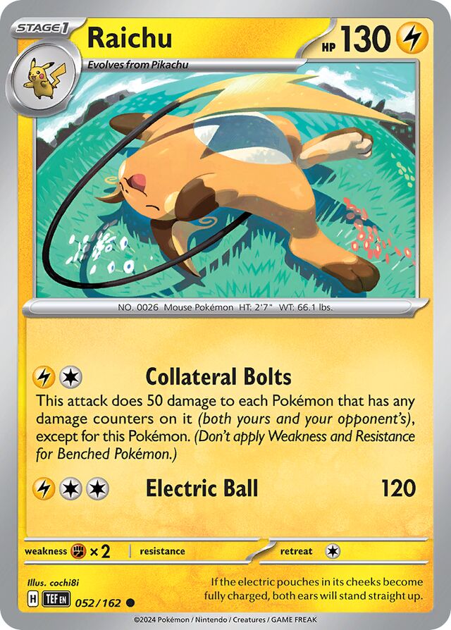 Raichu Reverse Holo 052/162