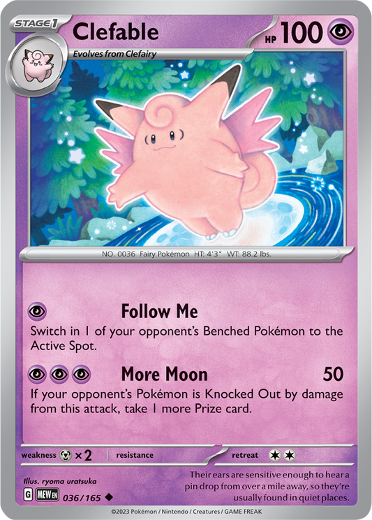 Clefable Reverse Holo 036/165