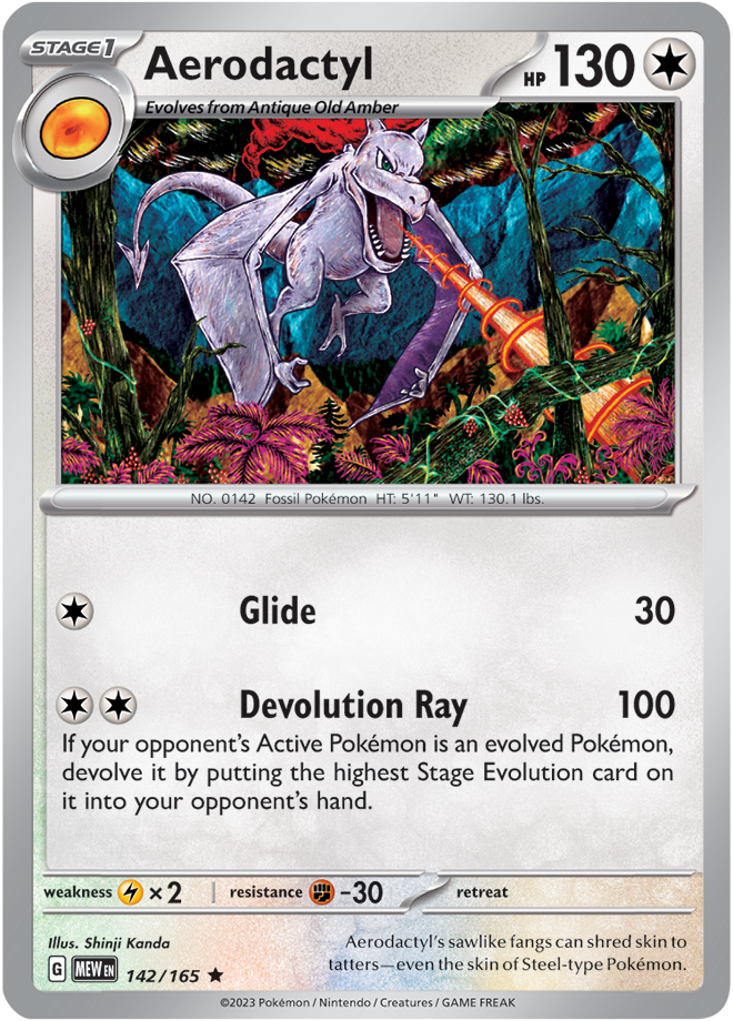 Aerodactyl Reverse Holo 142/165