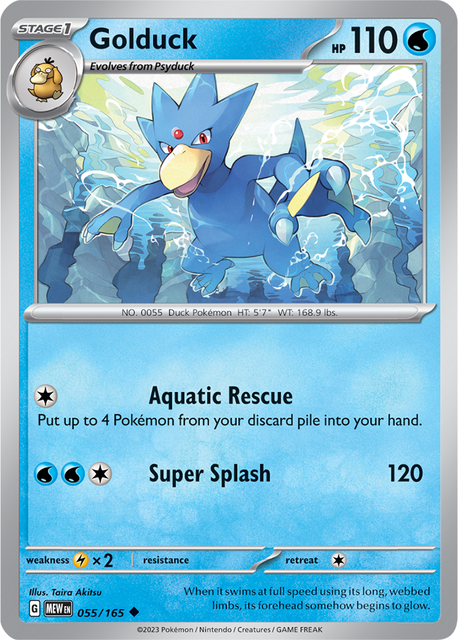 Golduck Reverse Holo 055/165