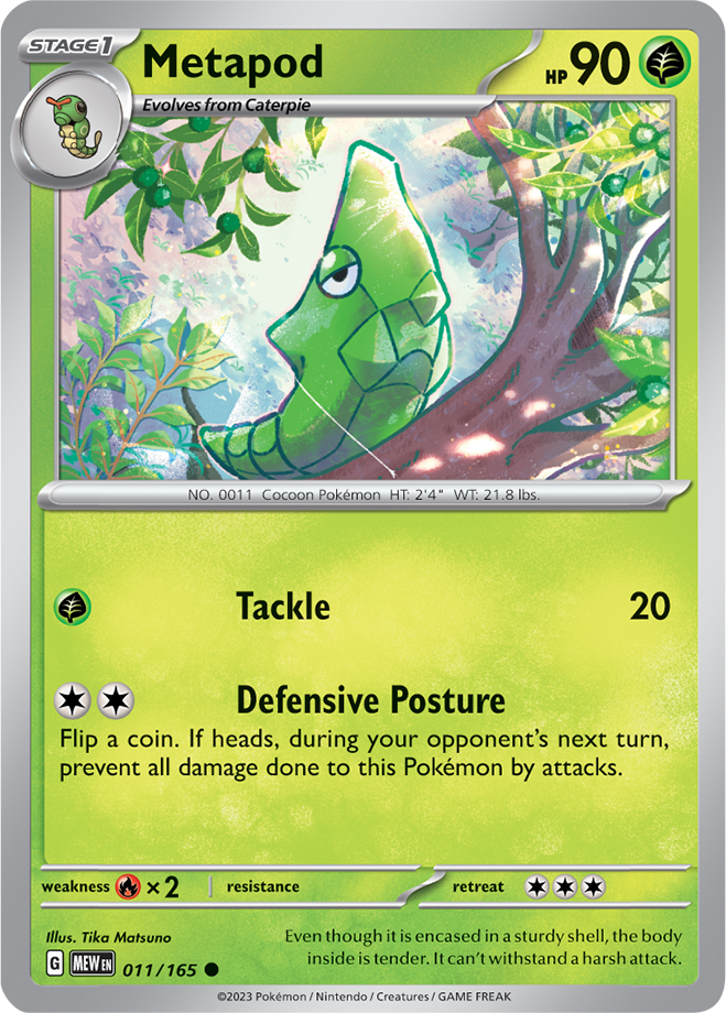 Metapod Reverse Holo 011/165