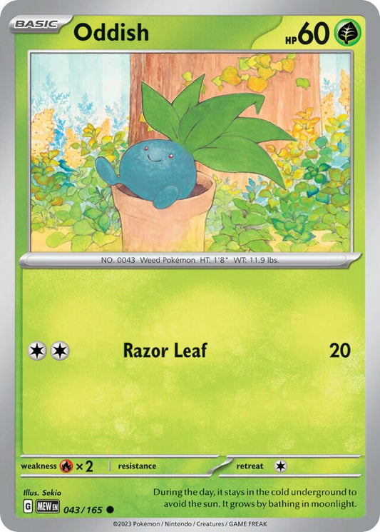 Oddish Reverse Holo 043/165