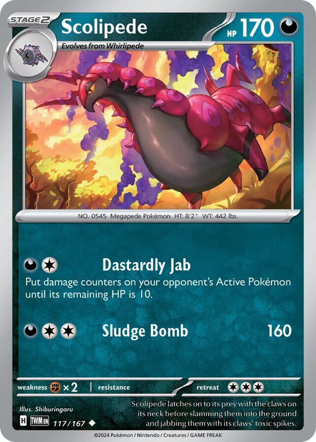 Scolipede Reverse Holo 117/167