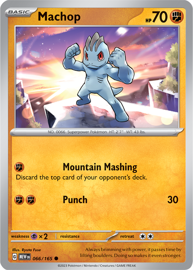 Machop Reverse Holo 066/165