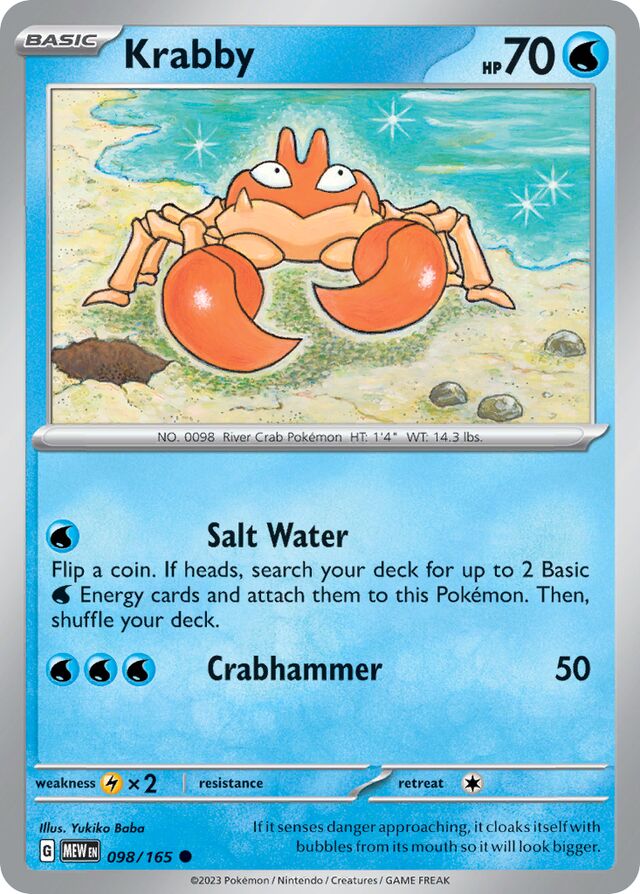 Krabby Reverse Holo 098/165