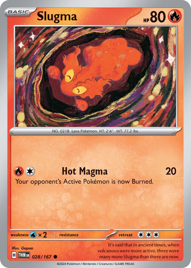 Slugma Reverse Holo 028/167