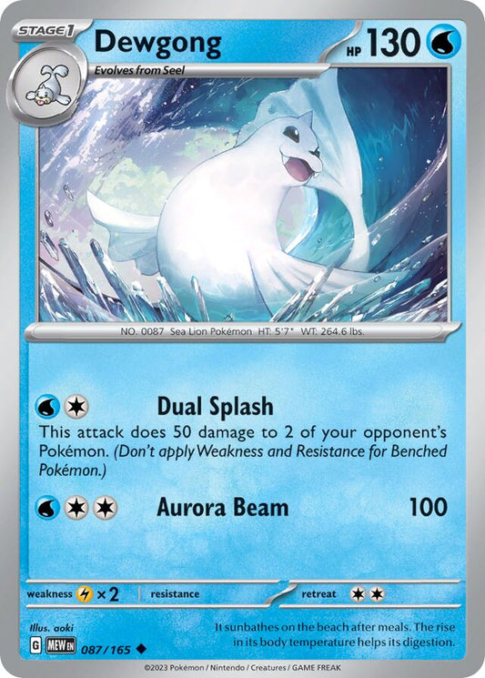 Dewgong Reverse Holo 087/165