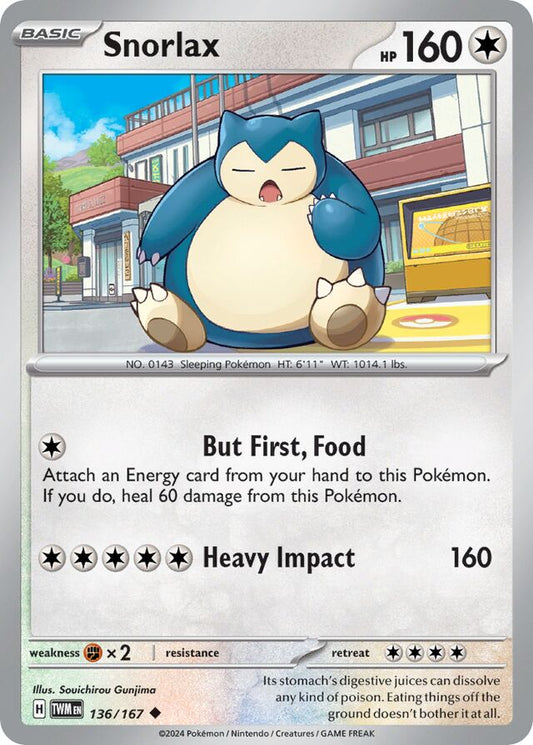 Snorlax Reverse Holo 136/167