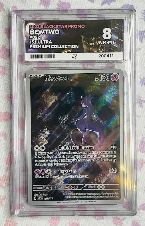 Mewtwo Black Star Promo 052 - Pokémon 151 Graded 8