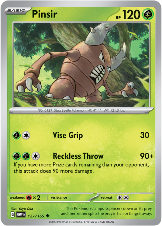 Pinsir Reverse Holo 127/165