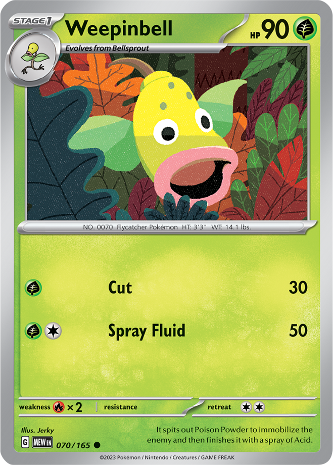 Weepinbell Reverse Holo 070/165