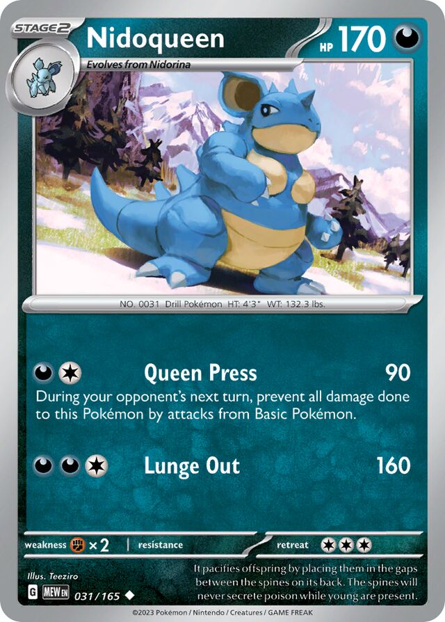 Nidoqueen Reverse Holo 031/165