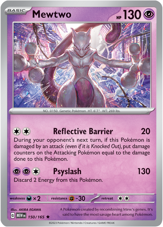 Mewtwo Reverse Holo 150/165