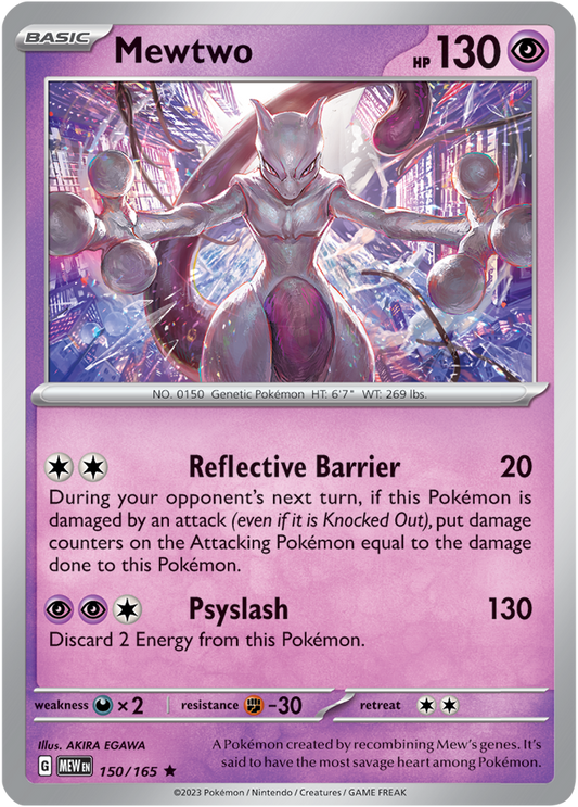 Mewtwo Reverse Holo 150/165