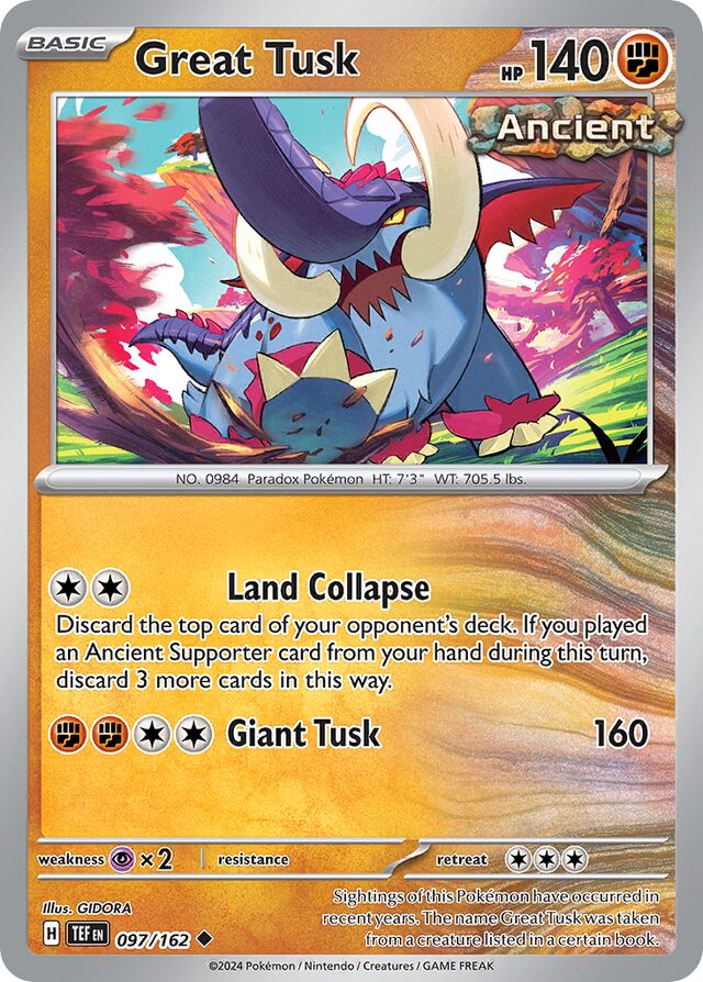 Great Tusk Reverse Holo 097/162