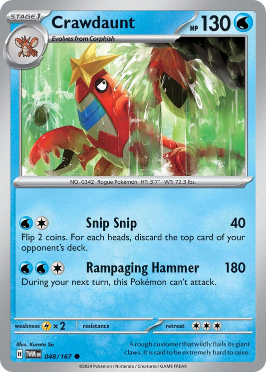 Crawdaunt Reverse Holo 048/167