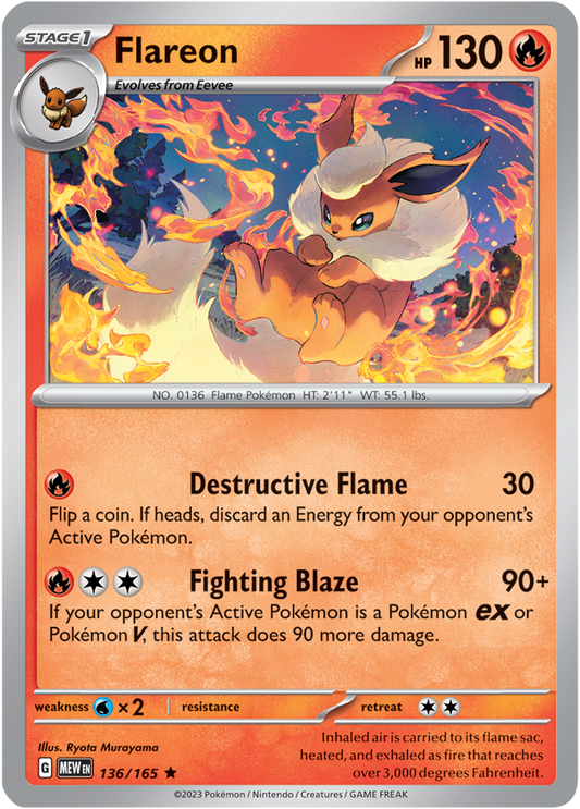 Flareon Reverse Holo 136/165