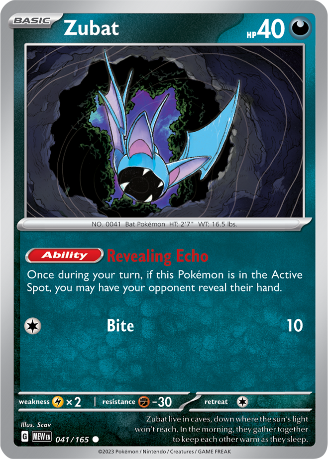 Zubat Reverse holo 041/165