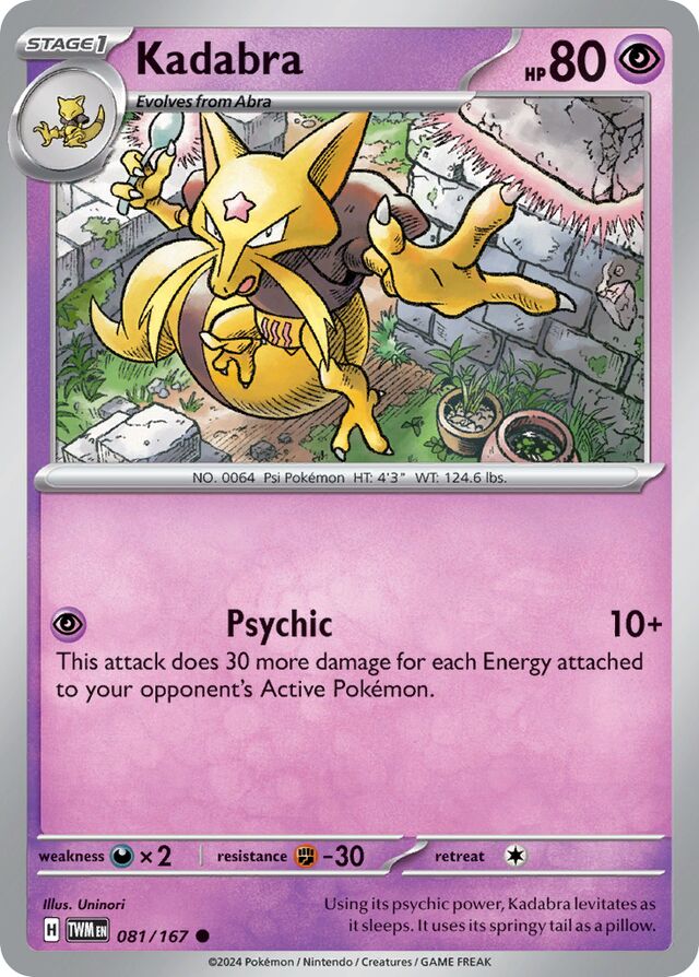 Kadabra Reverse Holo 081/167