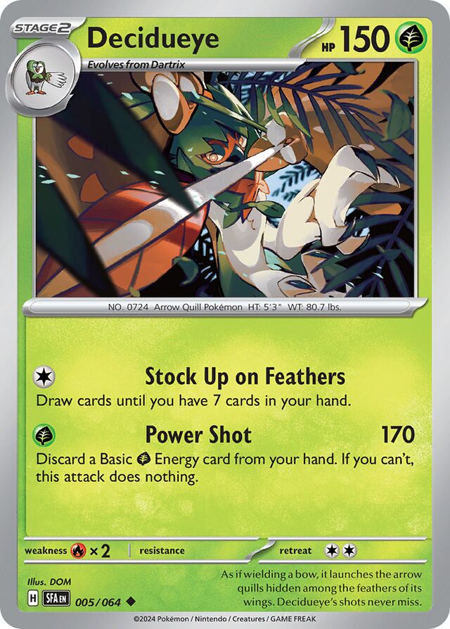 Decidueye Reverse Holo 005/064