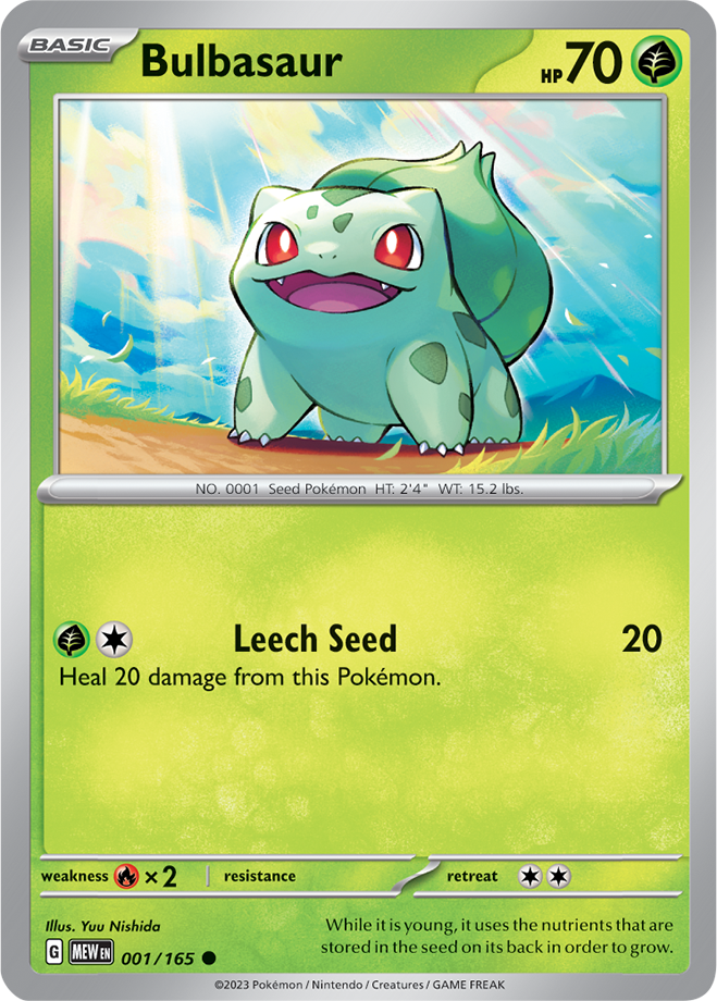 Bulbasaur Reverse Holo 001/165