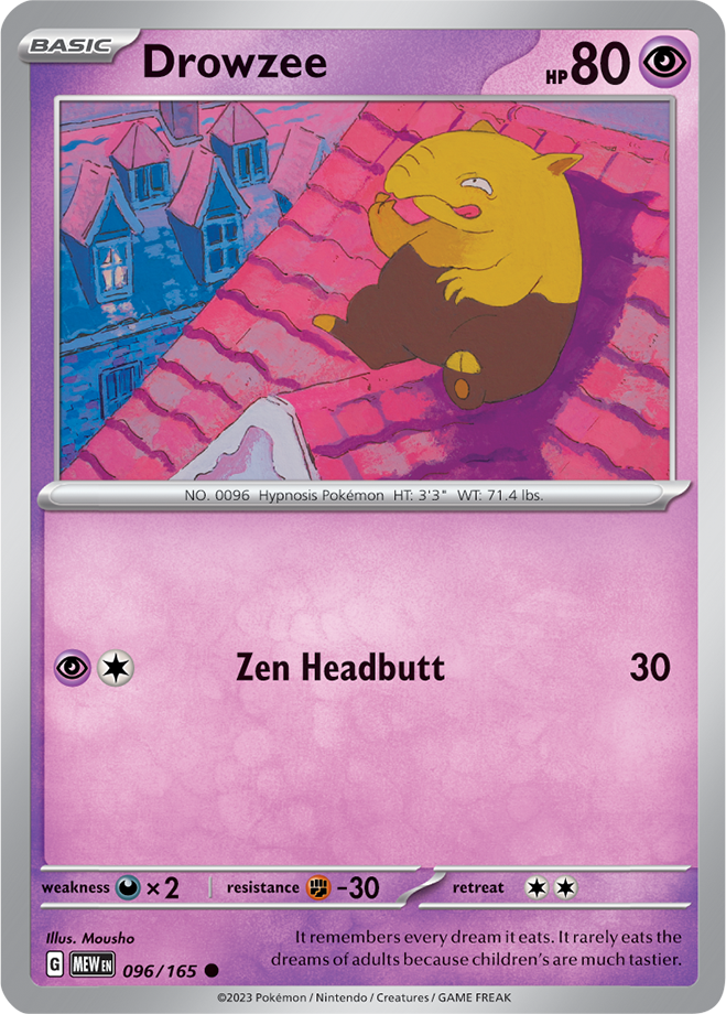 Drowzee Reverse Holo 096/165