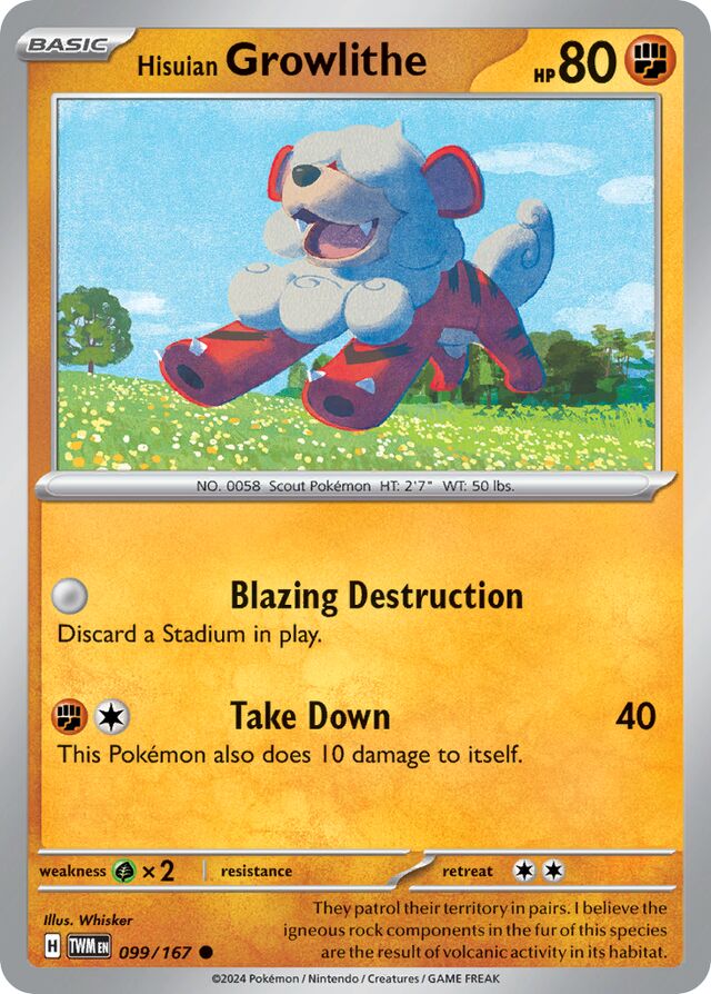 Growlithe Reverse Holo 099/167