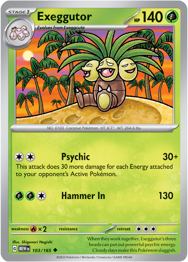 Exeggutor Reverse Holo 103/165