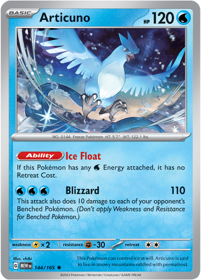 Articuno Reverse Holo 144/165