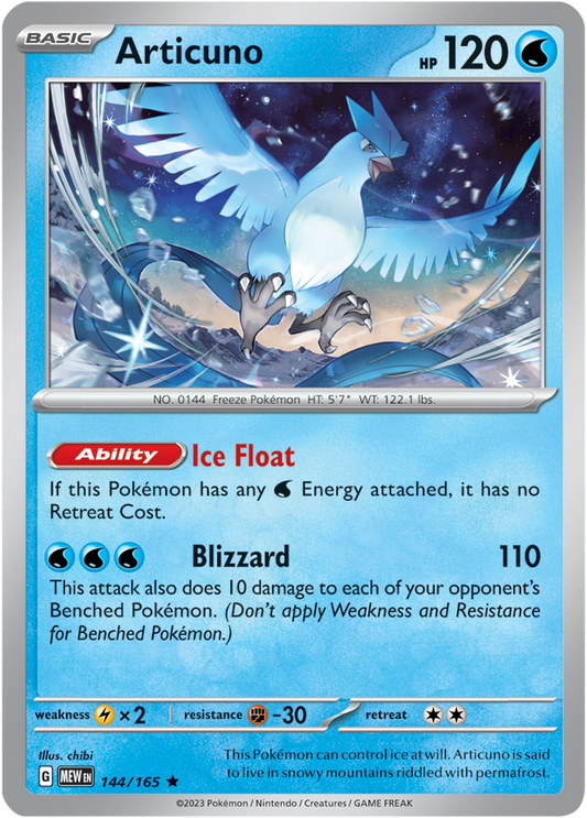 Articuno Reverse Holo 144/165