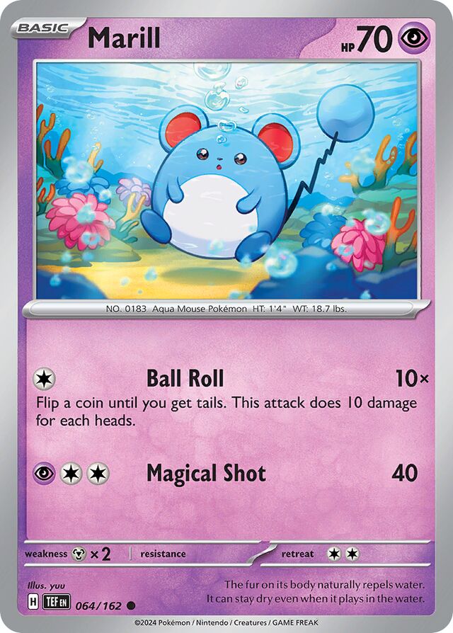 Marill Reverse Holo 064/162