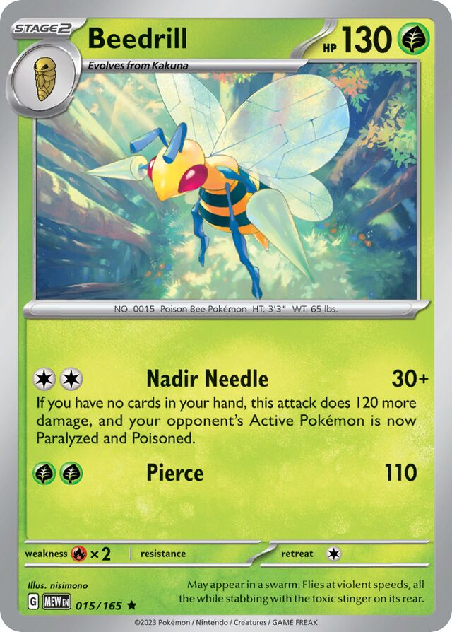 Beedrill Reverse Holo 015/165