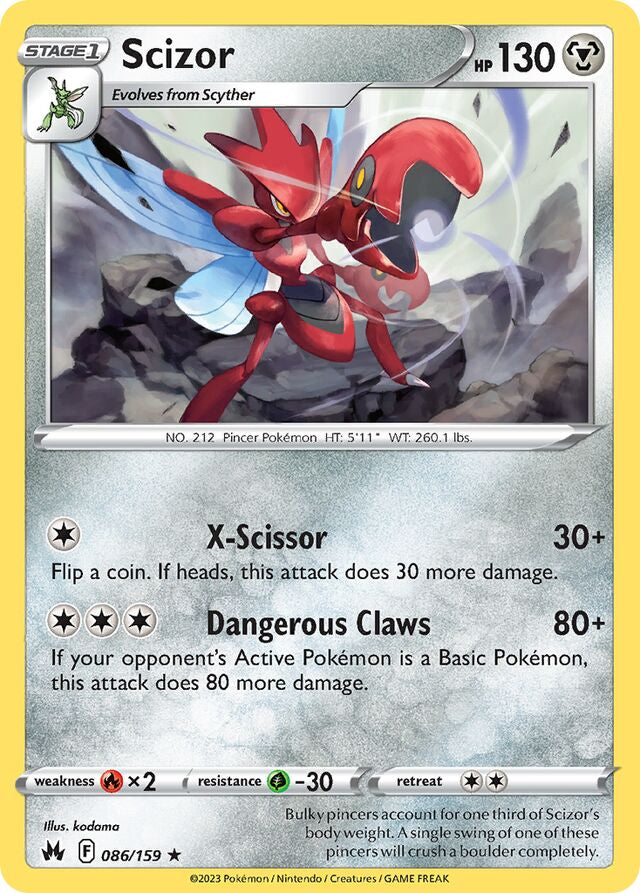 Scizor Reverse Holo 086/159